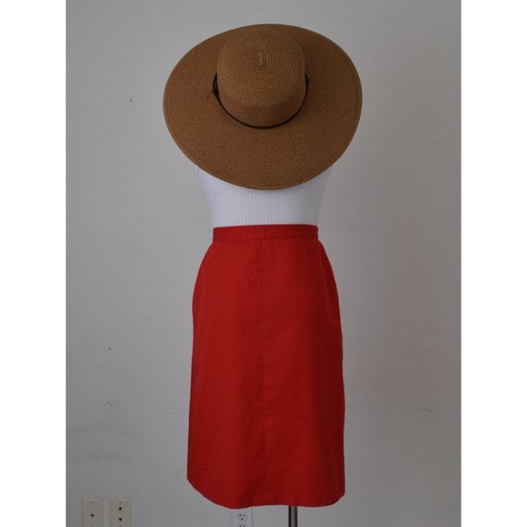 Vintage Red Marco Pecci Polyester-Baumwolle/Cotton Wrap Skirt‎ - Picture 3 of 10